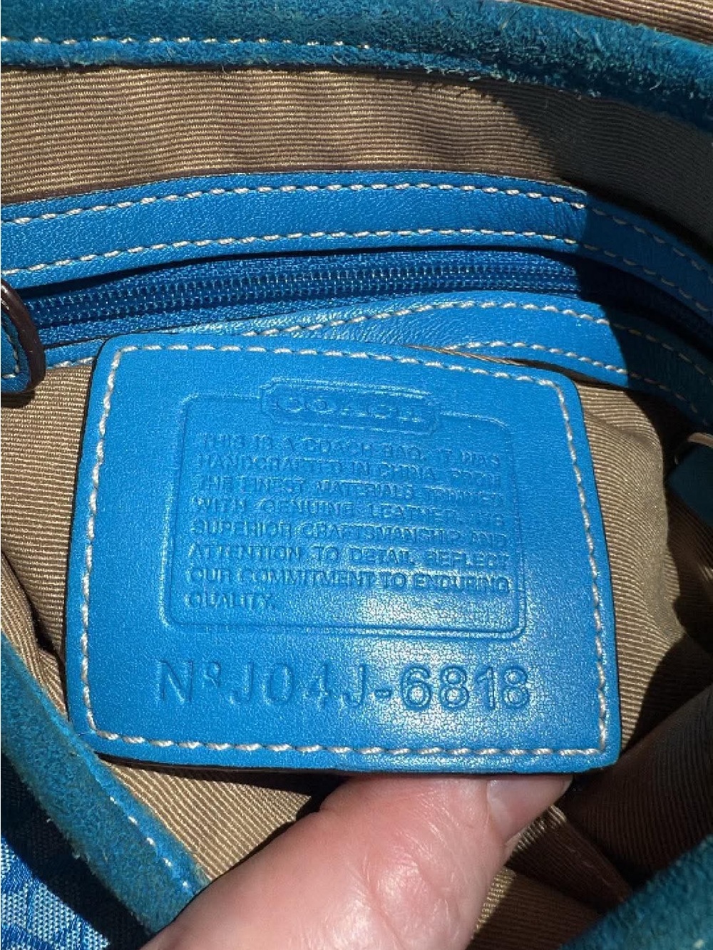 Vintage Coach Y2k Mini Soho rare Teal Turquoise Blue.